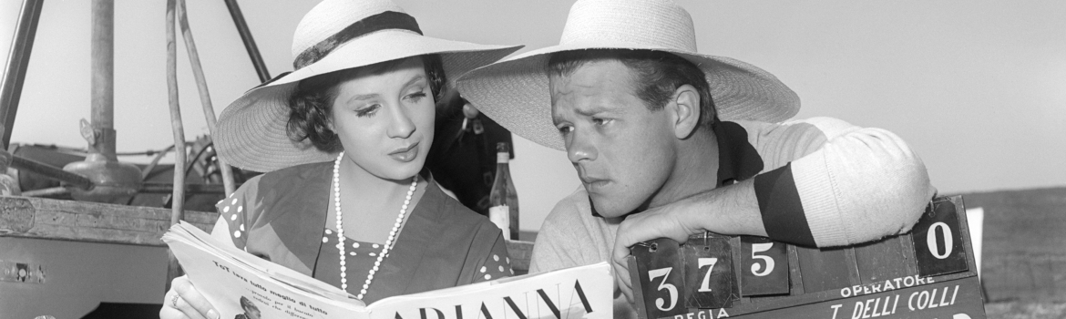 Rossella Como and Renato Salvatori on the set of La nonna Sabella by Dino Risi (1957). ©Archivio Fotografico - Cineteca Nazionale Centro Sperimentale di Cinematografia 